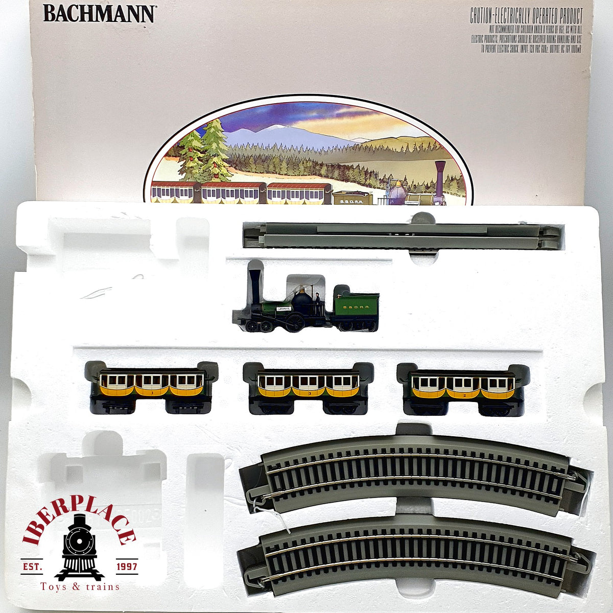 ♻️ Bachmann 00628 Set inicio tren de vapor DeWitt Clinton con vagones Escala H0 1:87