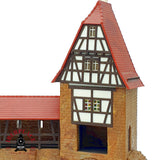 ♻️ Torre de muralla medieval con puerta de la ciudad Escala H0 1:87