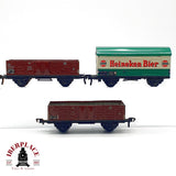 ♻️🚂 Fleischmann 3x vagones mercancias Heineken Bier DB DC en metal Escala H0 1:87