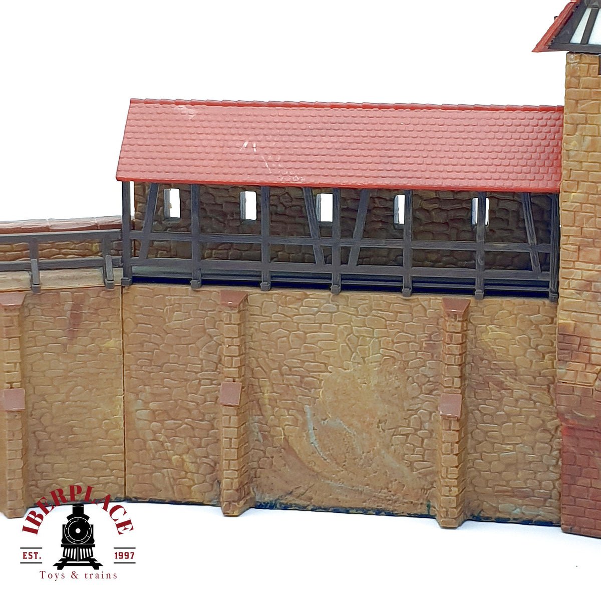 ♻️ Torre de muralla medieval con puerta de la ciudad Escala H0 1:87