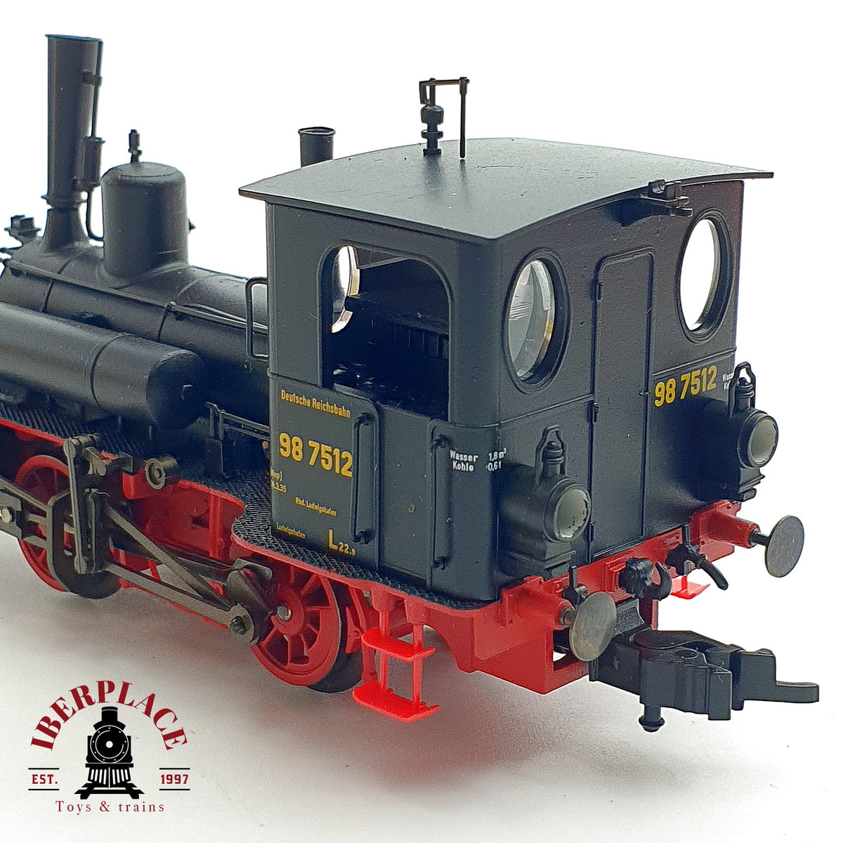 ♻️ ✨ Fleischmann 400601 locomotora vapor BR 98 7512 DRG epoca II H0 1:87 DC