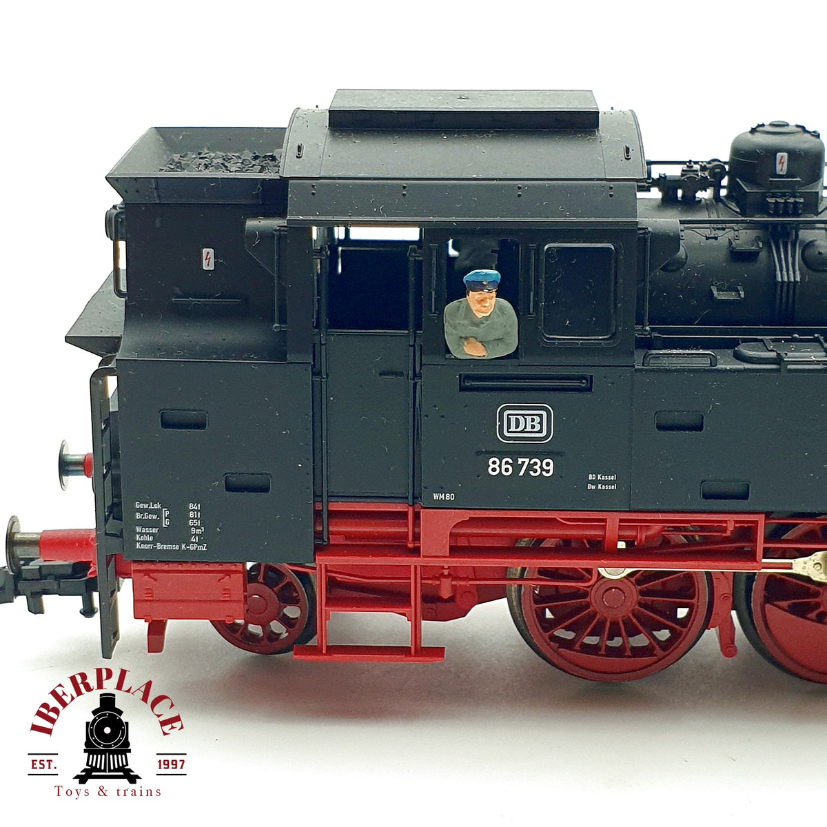 ♻️ ✨ Fleischmann 4086 locomotora vapor BR 86 739 DB época III H0 1:87 DC