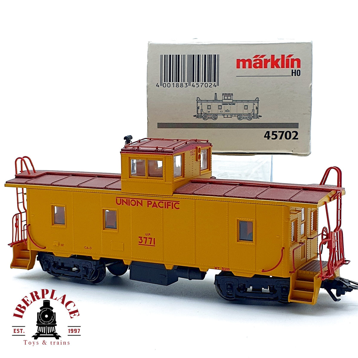 ♻️ ✨Märklin 45702 Vagon furgon de cola Caboose Union Pacific UP Ep III AC Escala H0 1:87