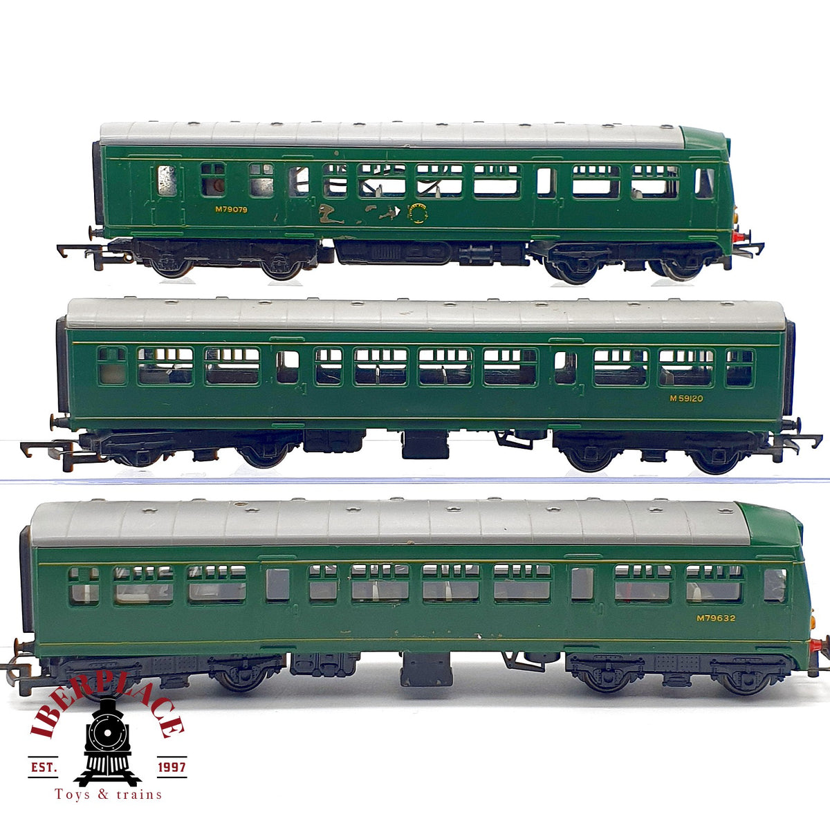 ♻️ 🚂 Hornby OO H0 DMU Class 101 automotor 3 piezas BR Green M79079 Escala H0 1:87