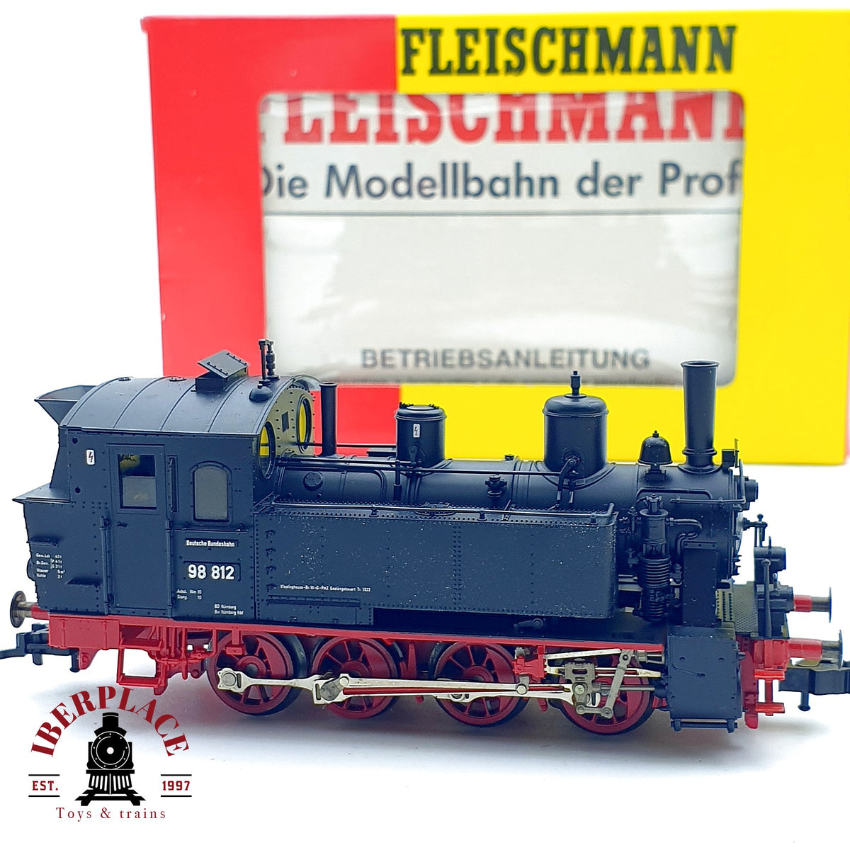 ♻️ ✨ Fleischmann 4099 locomotora vapor BR 98 812 DB epoca III H0 1:87 DC