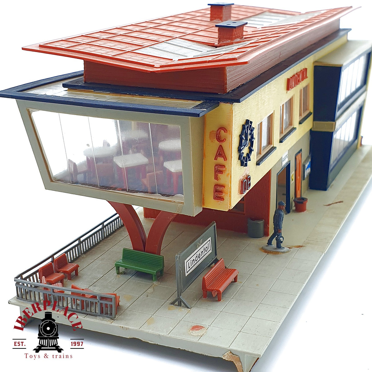 ♻️ 🚂 Estacion Tren Moderna Lindental Bahnhof DB Anden H0 1:87