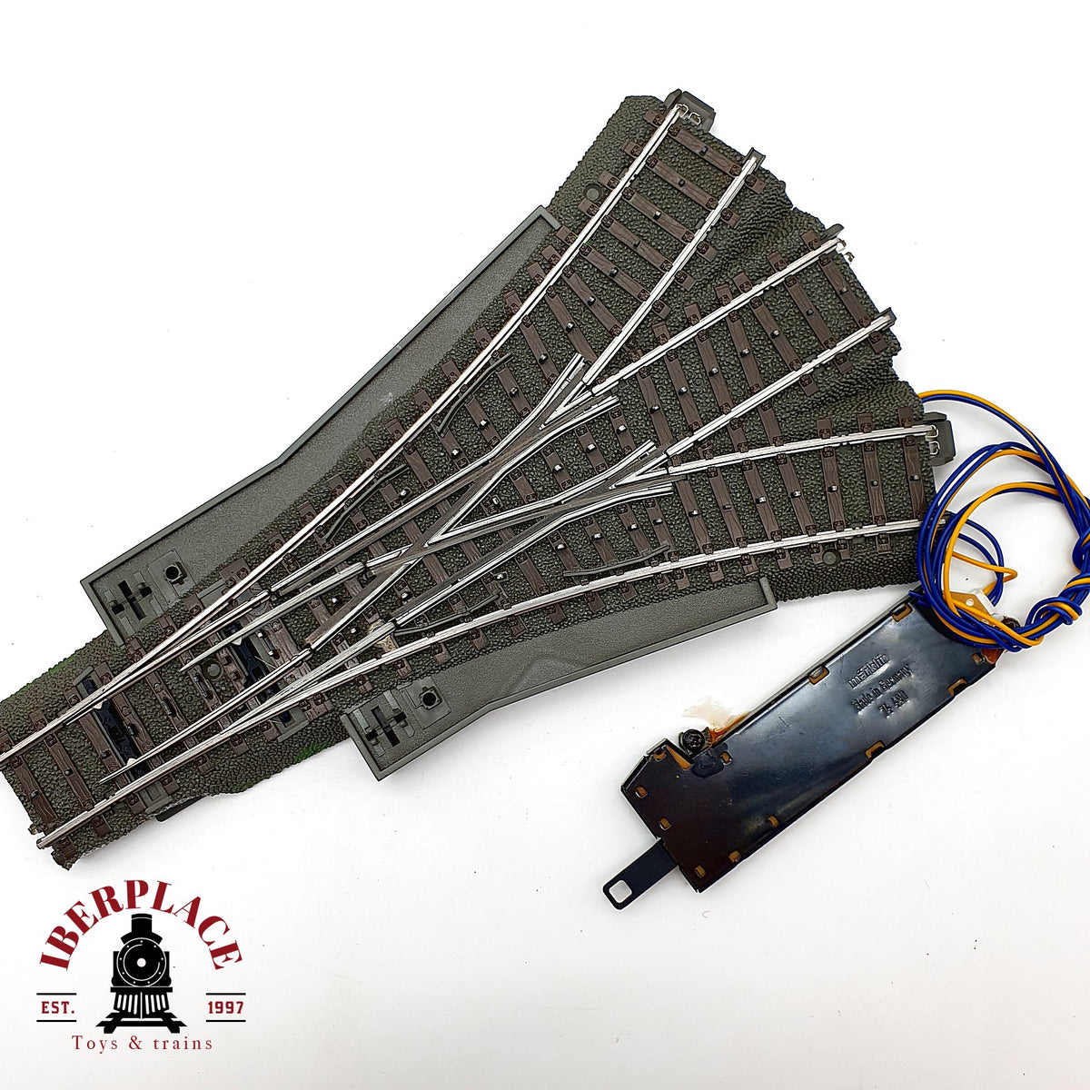 ♻️🚂 Märklin 24630 C-Gleis Desvio Triple Dreiwegweiche + Motor Electrico 7449 Escala H0 1:87