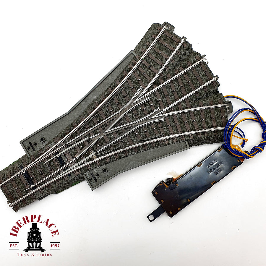 ♻️🚂 Märklin 24630 C-Gleis Desvio Triple Dreiwegweiche + Motor Electrico 7449 Escala H0 1:87