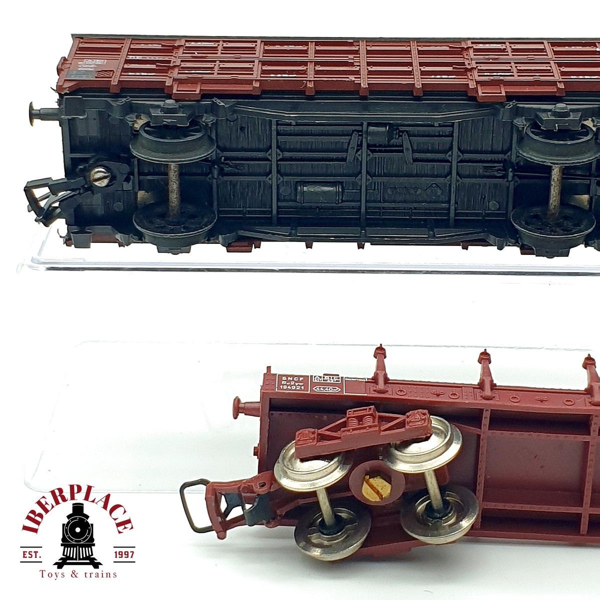 ♻️ 🚂 Roco electrotren 3x vagones mercancias Jaula Ganado RENFE CIWL DC Escala H0 1:87