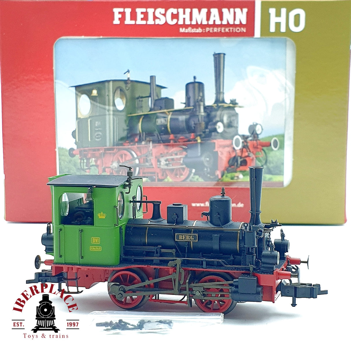 ♻️ ✨ Fleischmann 481301 locomotora vapor D VI "Berg" K.Bay.Stts.B. epoca I Escala H0 1:87 DC