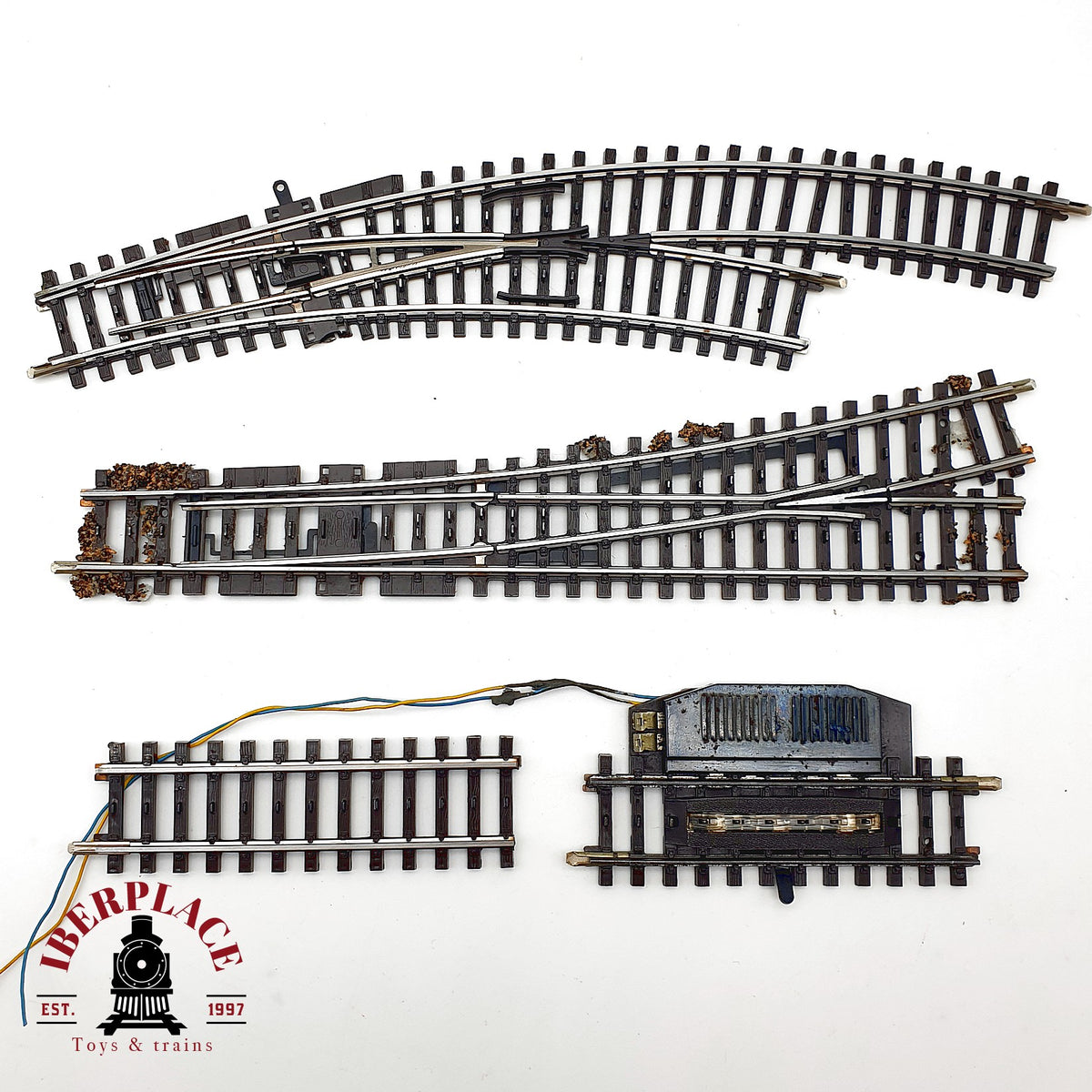 ♻️ 🛠️ Märklin K-Gleis 4x desvíos curvo recto desenganche vía Escala H0 1:87 AC