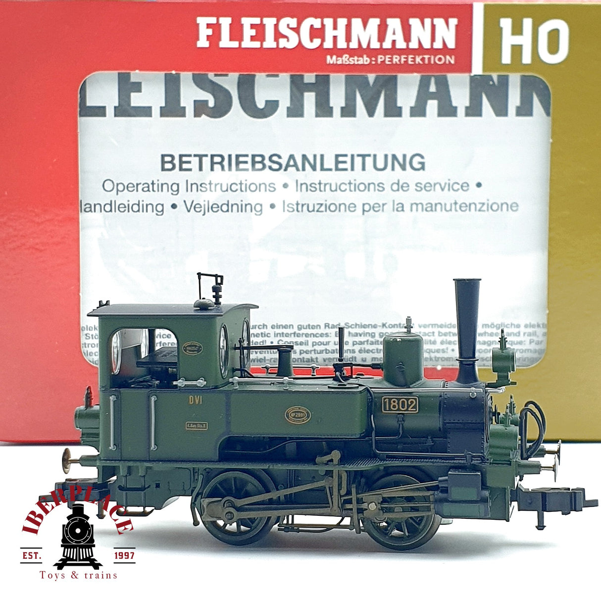♻️ ✨ Fleischmann 400602 locomotora vapor D VI 1802 K.Bay.Stts.B. epoca I Escala H0 1:87 DC