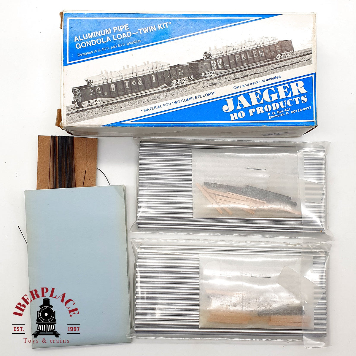 ♻️🆕 Jaeger 2900 Kit Carga Tubos Aluminio para Vagones Gondola Escala H0 1:87