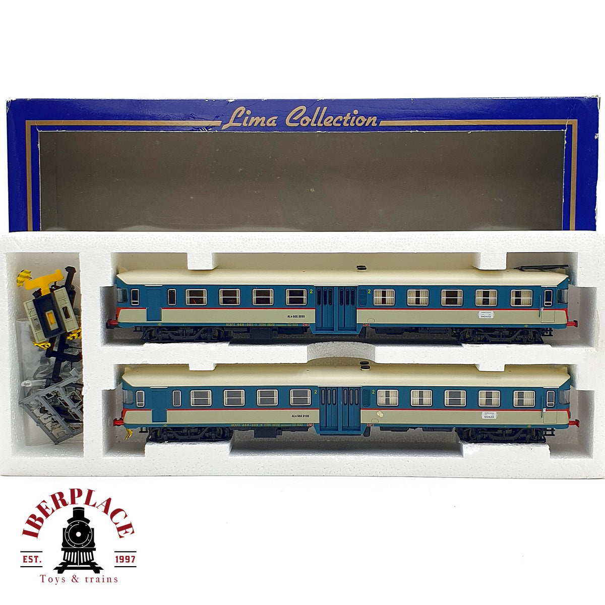 ♻️✨Lima 208563 Automotor TER 597 RENFE Azul Plata 2tlg Set Ep IV-V Escala H0 1:87 DC
