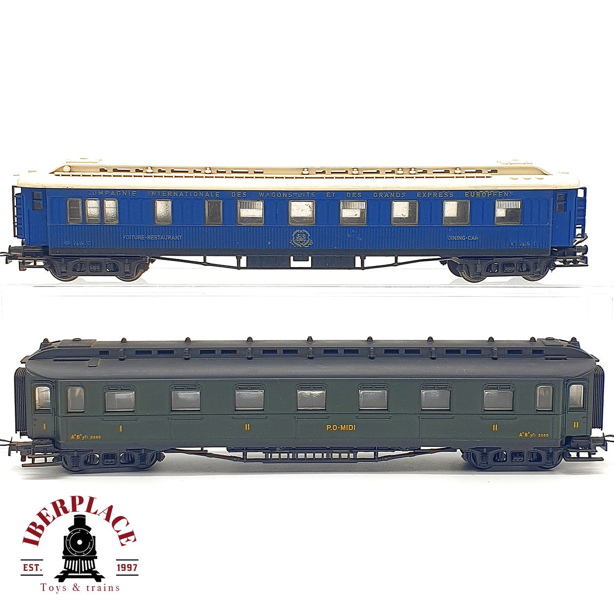 ♻️ 🚂 Liliput 2x Vagones Pasajeros CIWL Restaurante P.O.-MIDI Ep II Escala H0 1:87
