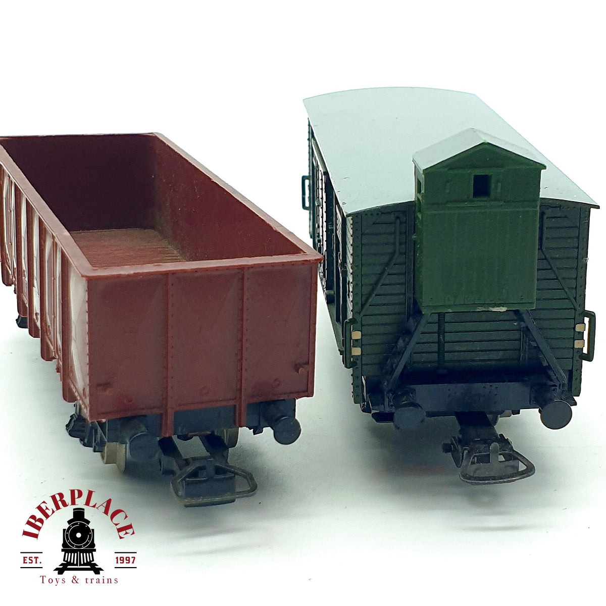 ♻️ 🚂 Jouef PIKO 2x Vagones Mercancias Bordes Altos SNCF DR Garita DC Escala H0 1:87