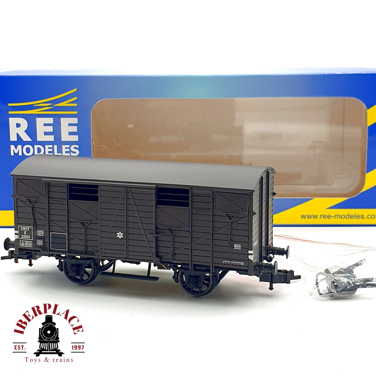 ♻️✨ REE Modeles WB-254 vagon cerrado Couvert OCEM 19 SNCF Ep III Escala H0 1:87 DC