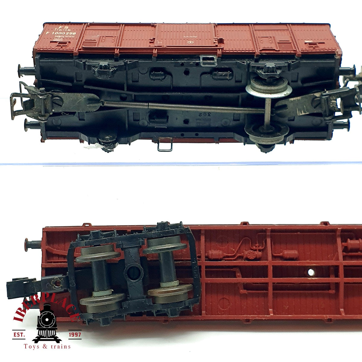 ♻️🚂 3x Rivarossi Vagones Mercancias plataforma FS Escala H0 1:87