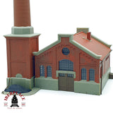 ♻️ Kibri Fabrica antigua con chimenea de ladrillo Kesselhaus Escala H0 1:87