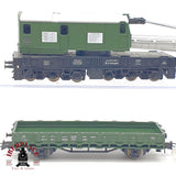 ♻️ 🚂 Roco Vagón Grua Pesada DB Kranwagen con Vagón Apoyo DC Escala H0 1:87