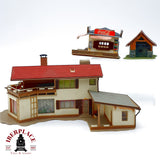 ♻️ Vollmer 3x Casa chalet familiar, quiosco Coca cola y cabaña Escala H0 1:87