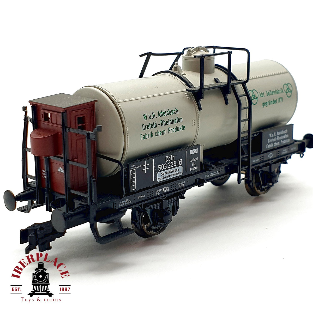 ♻️ 🚂 Fleischmann Vagón Cisterna Seifenfabrik Adelsbach KPEV Ep I DC Escala H0 1:87