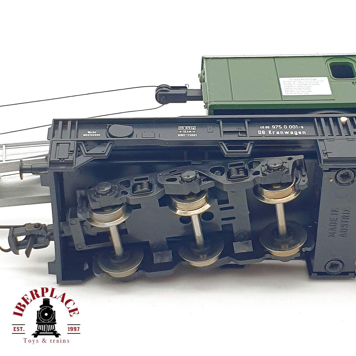 ♻️ 🚂 Roco Vagón Grua Pesada DB Kranwagen con Vagón Apoyo DC Escala H0 1:87