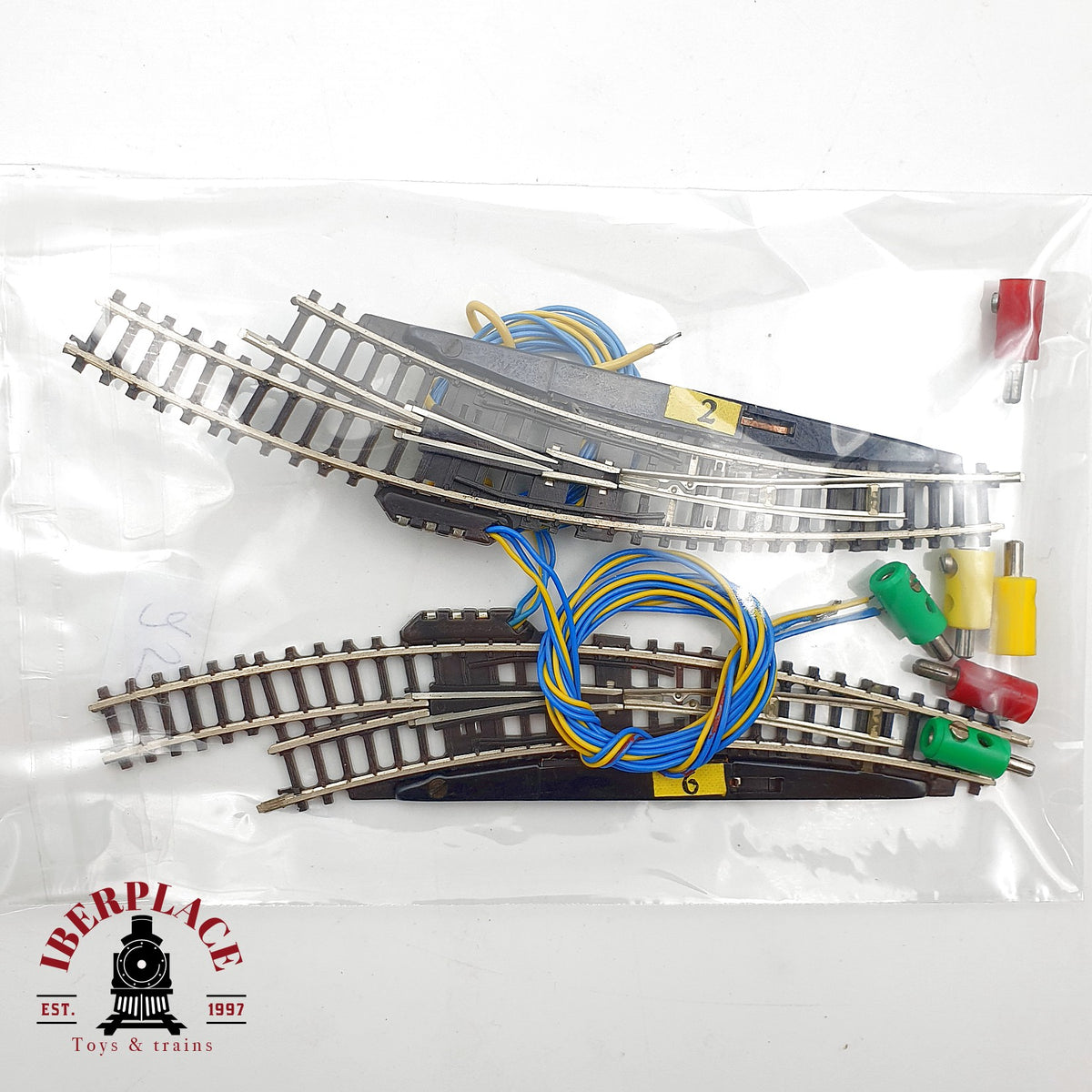 ♻️🚂 Marklin 8567 pareja desvíos curvos electricos derecha izquierda Mini club escala Z 1:220