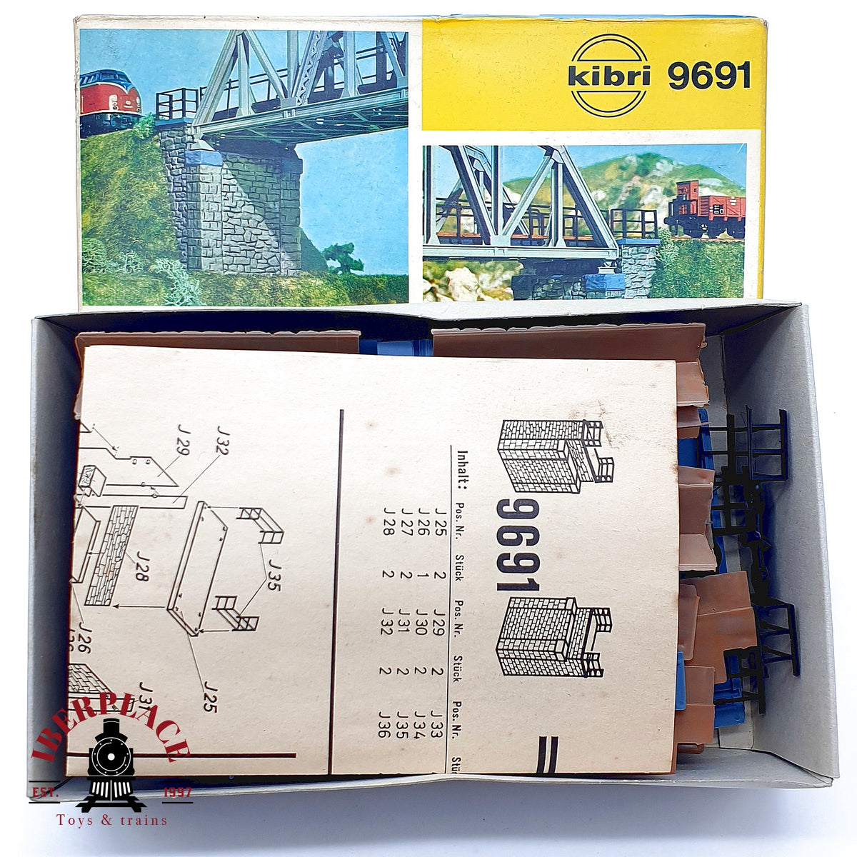 ♻️✨ Kibri 9691 kit puente de celosia pilares de piedra sin montar Escala H0 1:87