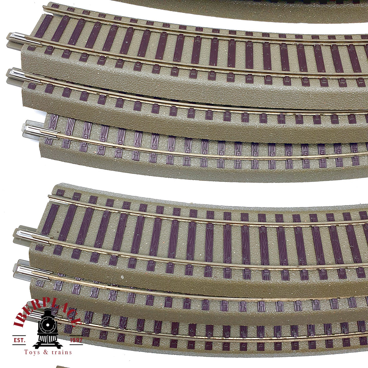 ♻️ ✨ Roco 61123 geoLINE 12x vía curva R3 con balasto para maqueta Escala H0 1:87 DC