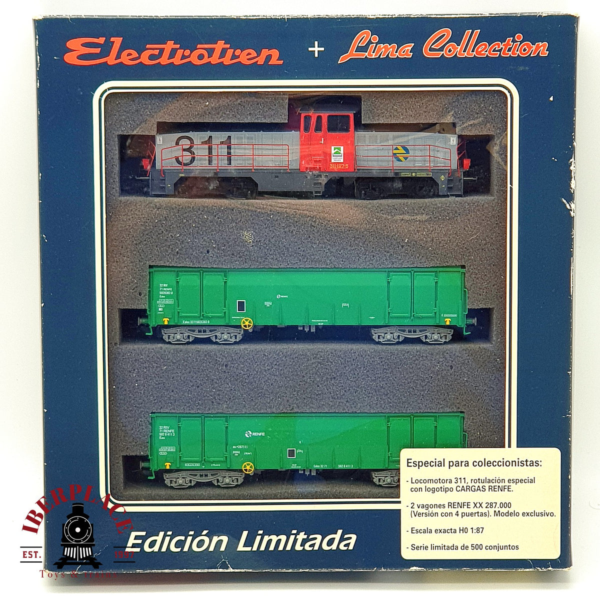 ♻️✨Electrotren 6501 Set Serie Limitada Locomotora 311 Cargas RENFE + 2 Vagones Escala H0 1:87
