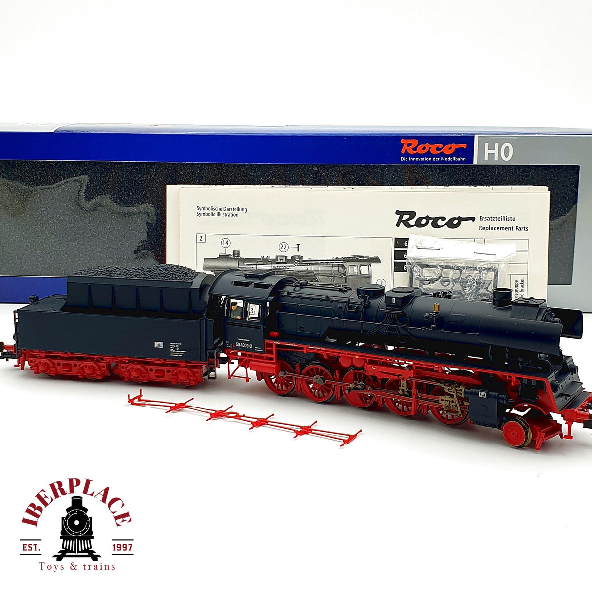 ♻️✨ Roco 62180 locomotora vapor BR 50 4009-2 Franco-Crosti DR Ep IV Escala H0 1:87 DC