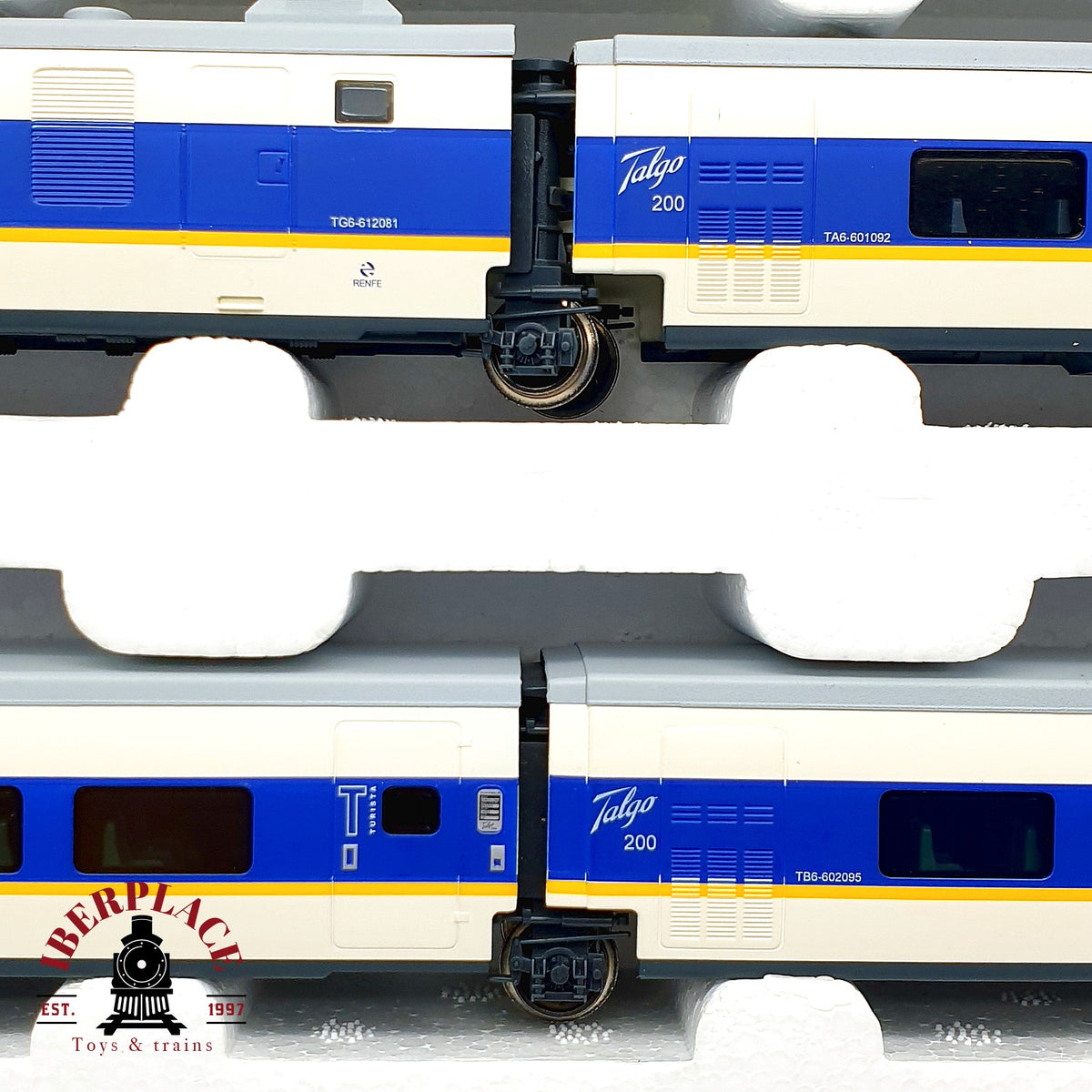♻️✨ Electrotren 3203K  Set Talgo 200 UNE A.V. RENFE 6 Coches Epoca V Escala H0 1:87