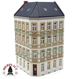 ♻️ Edificio de viviendas esquinero clasico fachada urbana Escala H0 1:87