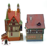 ♻️ 2x Vollmer Edificios entramado de madera Rathaus Casa maquetas Escala H0 1:87