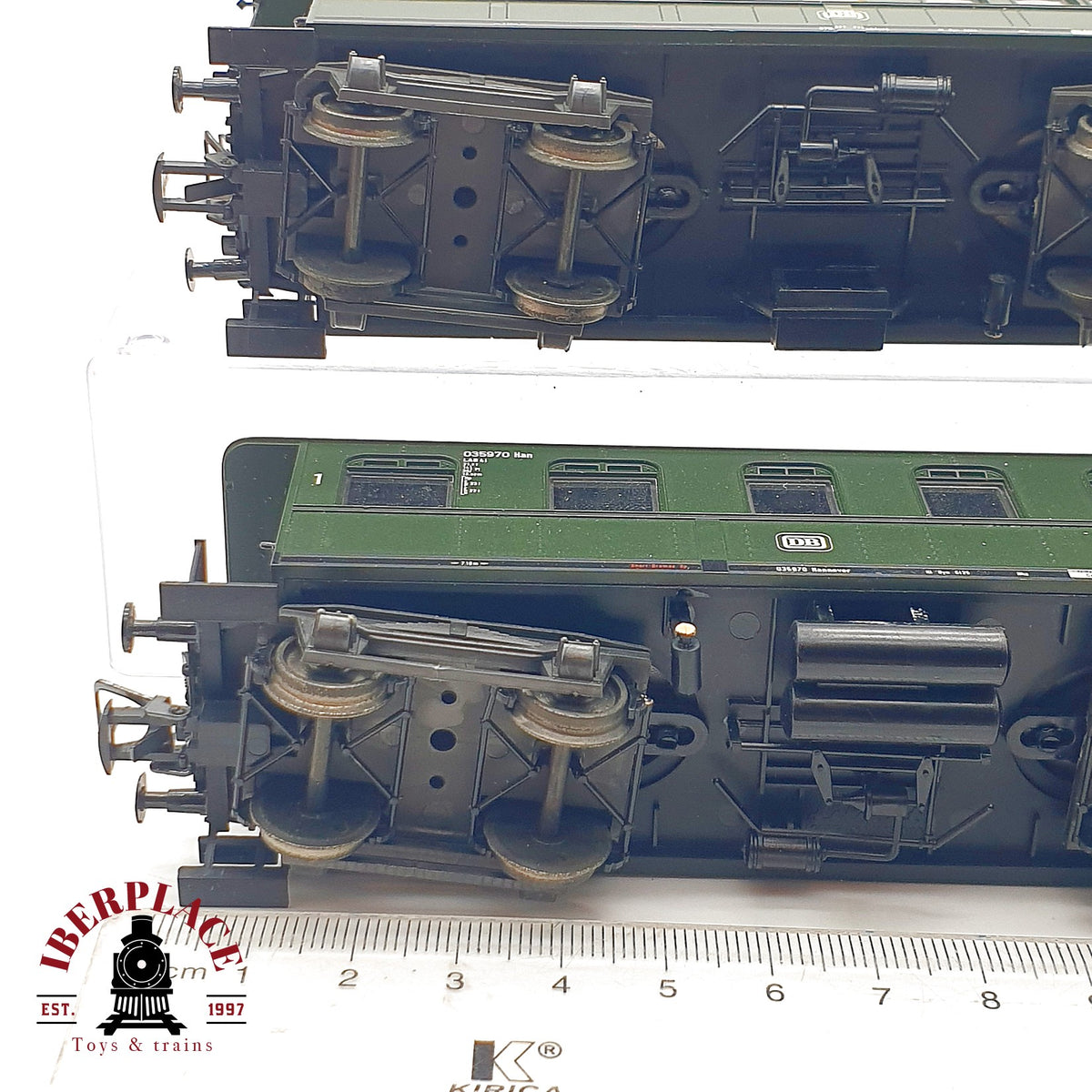 ♻️ Liliput 2x vagones Langenschwalbacher DB Ep III 1/2 Kl 2  DC  Escala H0 1:87