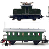 ♻️ 🚂PIKO 3x Locomotora Electrica E69 y 3 Vagones Pasajeros DR DB Ep II-III Escala H0 1:87