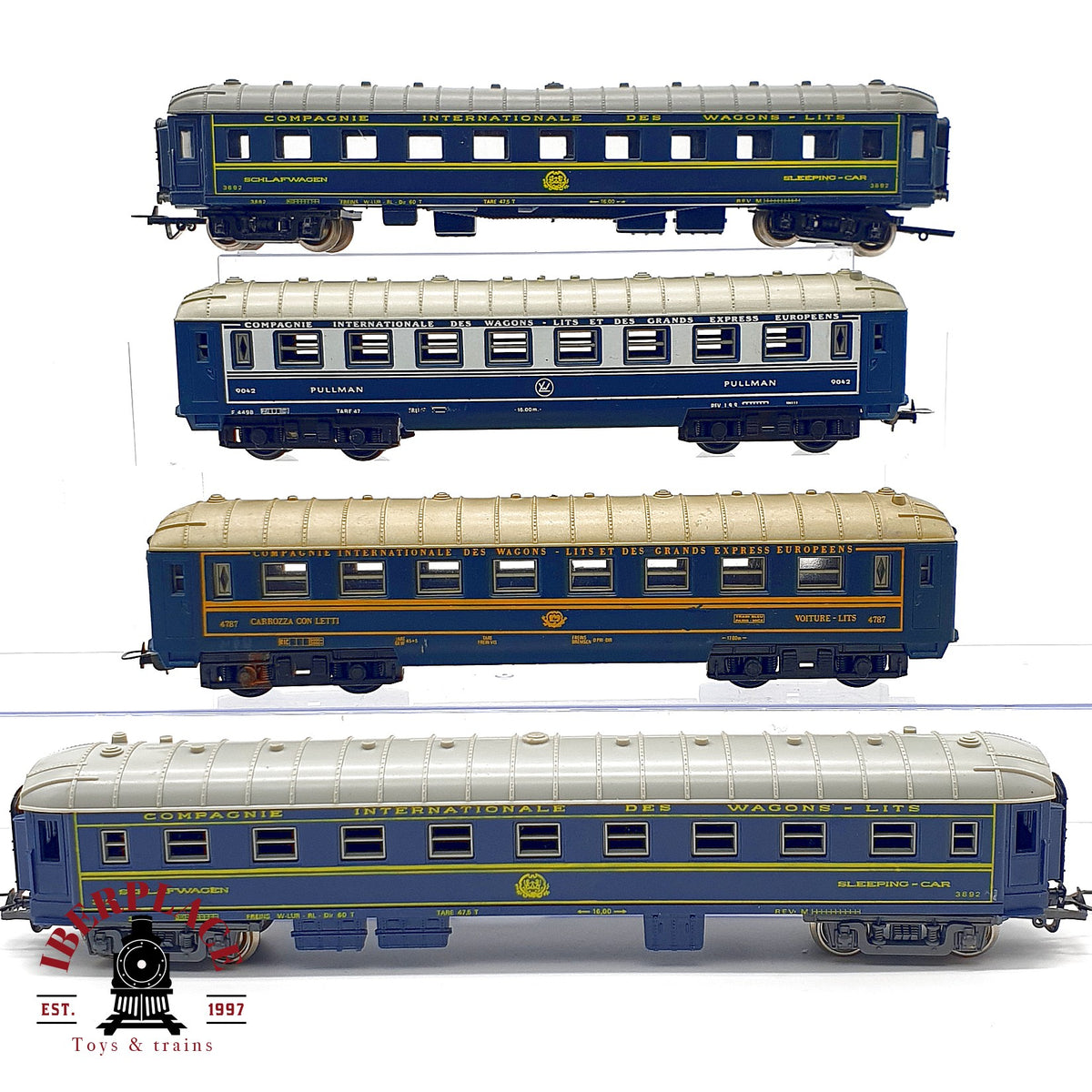 ♻️ 🚂 Lima 4x vagones CIWL Orient Express Schlafwagen Pullman DC Escala H0 1:87