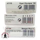 ♻️ 🚂 Busch 3x Coches Opel Olympia Mercedes Morgan plus 41110 41557 47104 Escala H0 1:87