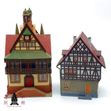 ♻️ 2x Vollmer Edificios entramado de madera Rathaus Casa maquetas Escala H0 1:87