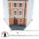♻️ Kibri Edificio esquinero con tienda de motos maqueta Escala H0 1:87