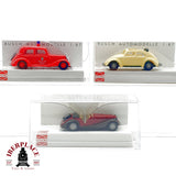♻️ 🚂 Busch 3x Coches Morgan Plus 8 Mercedes 170V VW Kafer 47104 41421 Escala H0 1:87