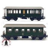 ♻️ Liliput 2x vagones Langenschwalbacher DB Ep III 1/2 Kl 2  DC  Escala H0 1:87