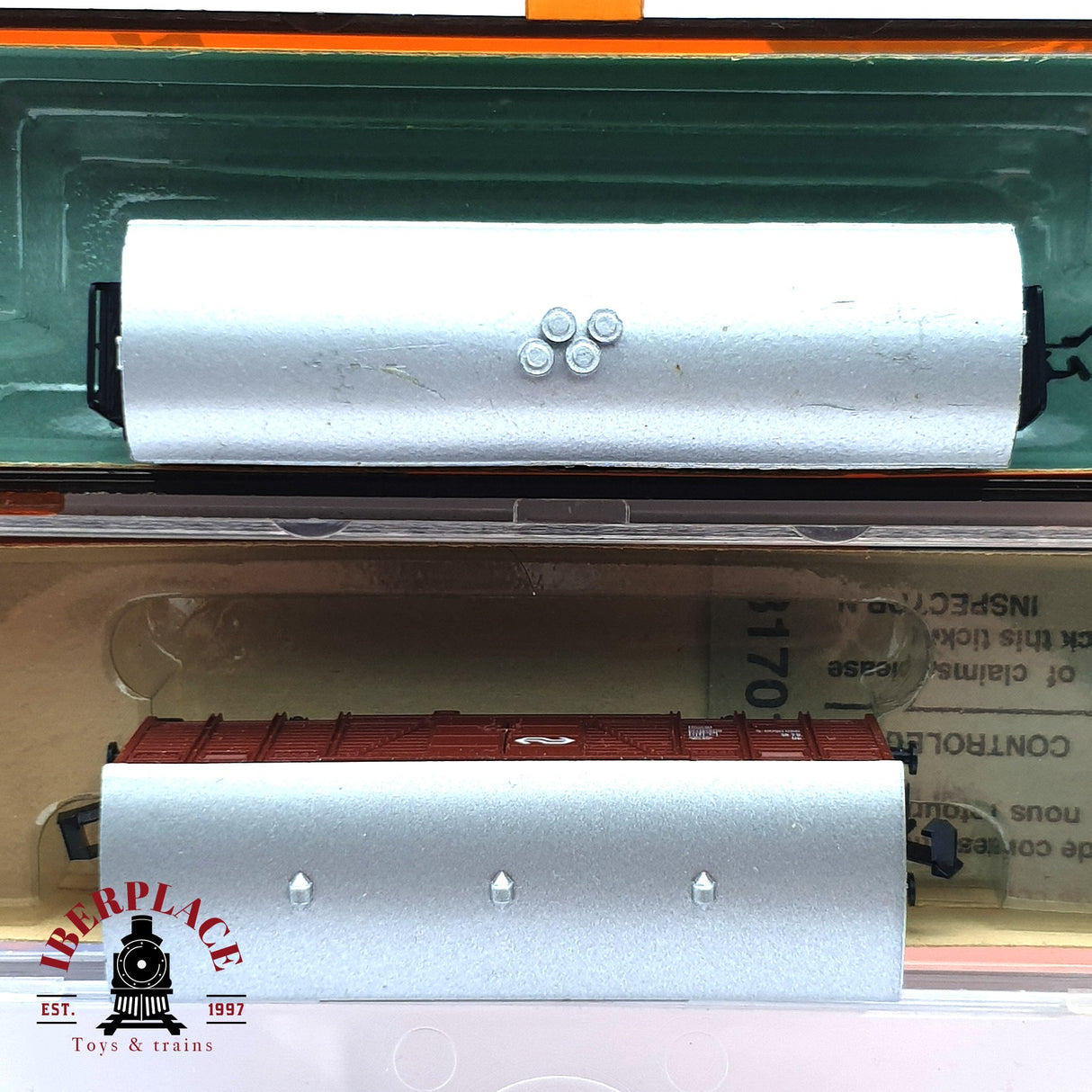 ♻️ 2da mano - 2x Roco vagones cerrados Staufen Bräu DB NS N escala 1:160 E16