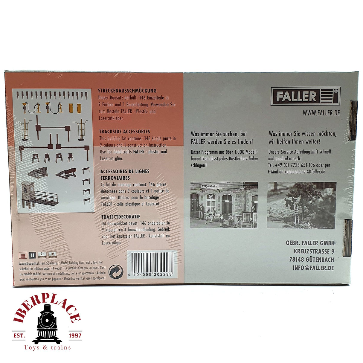 💡 Faller 120229 accesorios para las vias Kit de montaje H0 escala 1:87 E18