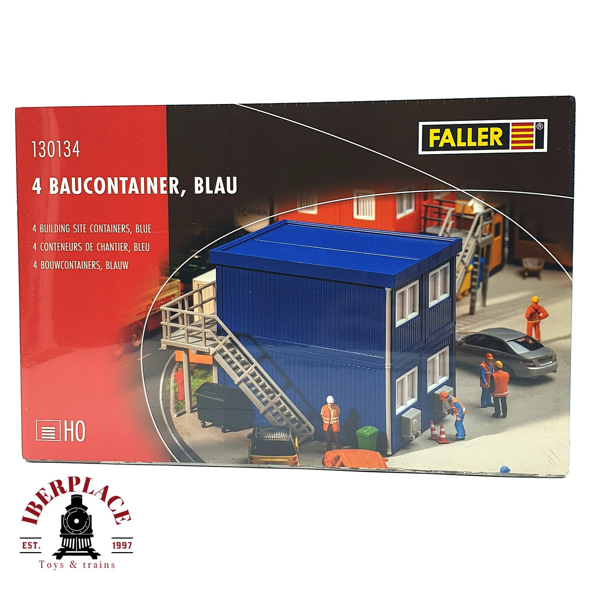 💡 Faller 130134 contenedor de obra azul Kit de montaje H0 escala 1:87 E18