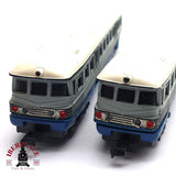 ♻️ 2da mano - 2x PIKO tren diesel con vagon para piezas o restaurar GDR DDR N escala 1:160 E16
