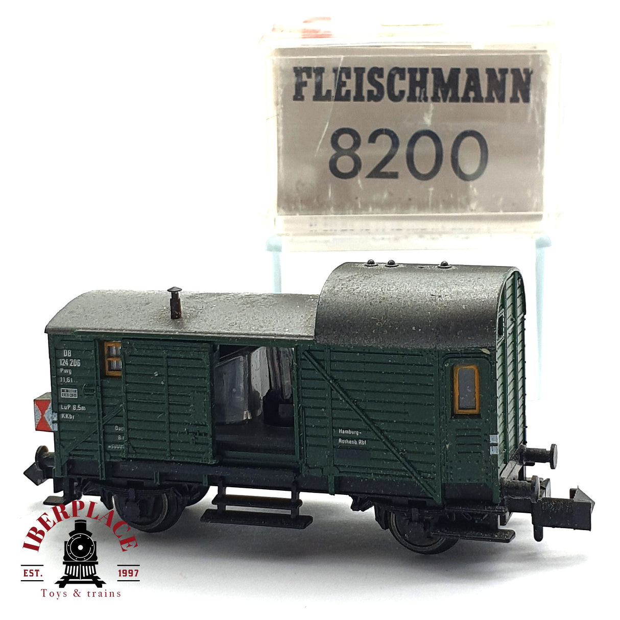 ♻️ 2da mano -  Fleischmann 8200 vagón equipajes DB 124 206 N escala 1:160 E16