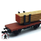 ♻️ 2da mano - IBERTREN 373 vagon plataforma con laminas de madera RENFE N escala 1:160 E16