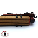 ♻️ 2da mano - IBERTREN 373 vagon plataforma con laminas de madera RENFE N escala 1:160 E16